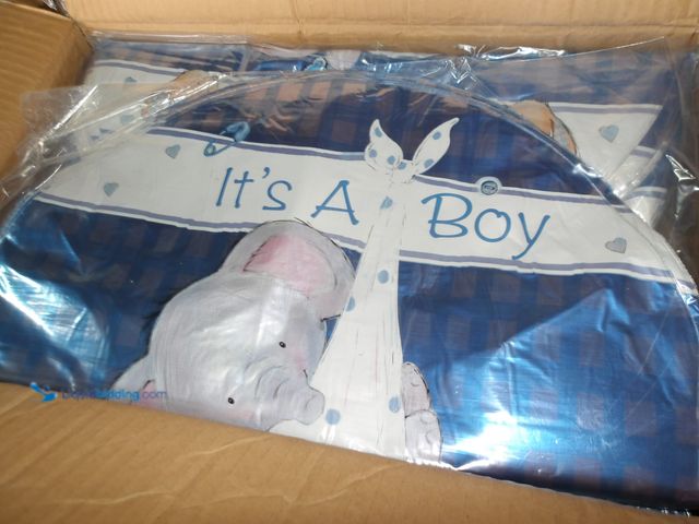Lot 49-1513924 - Approx 500, Mylar Baby Boy Baby Shower Balloons, Blue, Unused  Ref#4G-0703