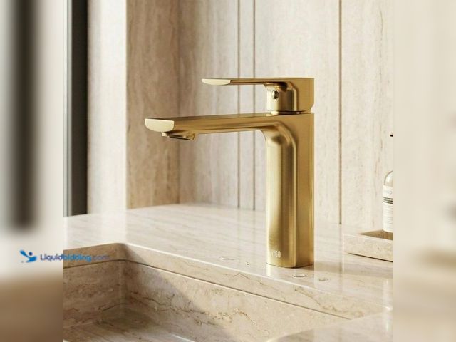 Lot 49-5552195 - VIGO
Davidson Single Handle Single-Hole Bathroom Faucet in Matte Brushed Gold. Model # VG01043MG. N...