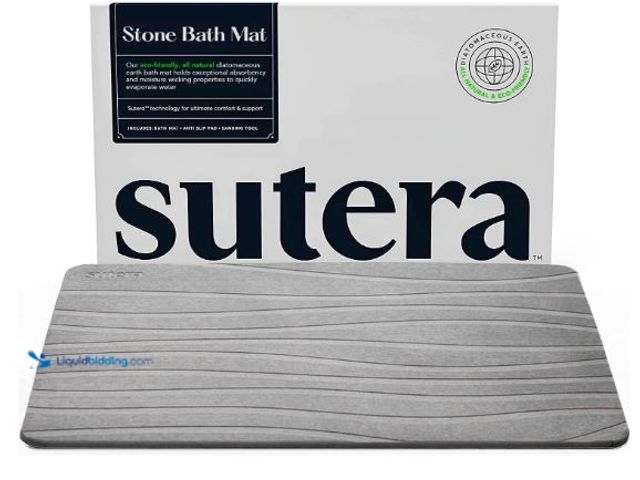 Lot 49-1569710 - SUTERA Diatomaceous Stone Bathmat | Ultra-Absorbent, Quick-Drying Bath Mat | Slip-Resistant Surface ...