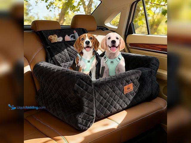 Lot 49-5475910 - Dog Car Seat for Medium/Large Dogs up to 60 lbs, Memory Foam Dog Booster Seat with Thick Cushion, Pe...
