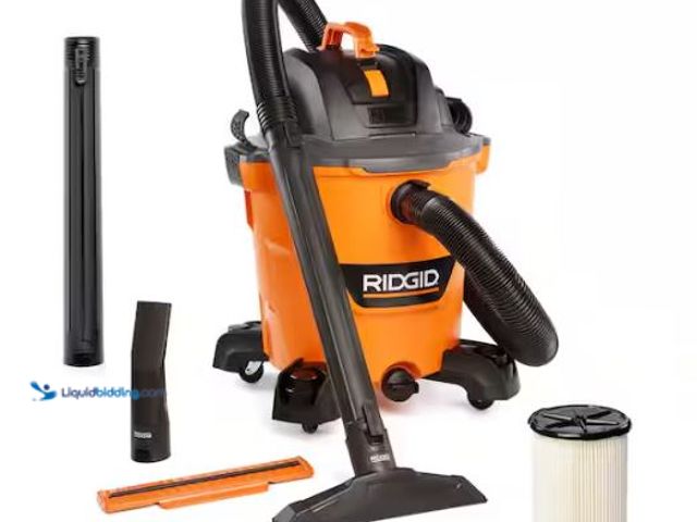 Lot 49-1514874 - RIDGID 12 Gal. 5.0 Peak HP NXT Shop Vacuum HD1200 Wet Dry Vac with General Debris Filter, Locking Ho...