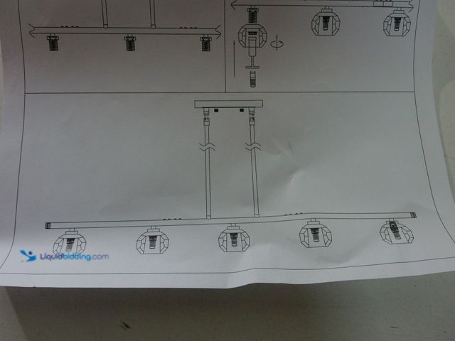 Lot 49-3482653 - TANIN Island Chandeliers for Dining Room, 5-Lights Kitchen Table Light Fixture, Height Adjustable Go...