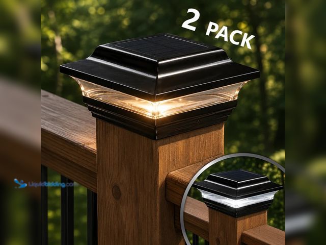 Lot 49-3616667 - Set of (2) Classy Caps 4x4 Imperial Solar Post Cap - Fits 3.5"x3.5" and 4"x4" Deck & Fence Posts - U...
