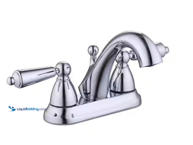 Lot 49-5545836 - Glacier Bay
Teapot 4 in. Centerset Double-Handle Bathroom Faucet in Polished Chrome, Unused
