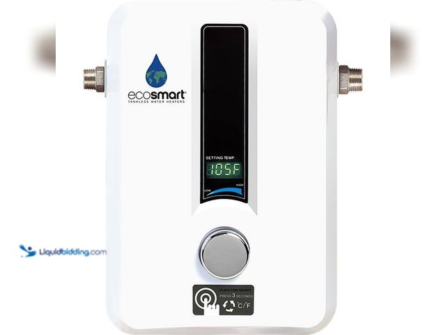 Lot 49-5560074 - EcoSmart
13 kW 2.54 GPM 240-Volt Electric Tankless Water Heater. Model # ECO 11. Unused