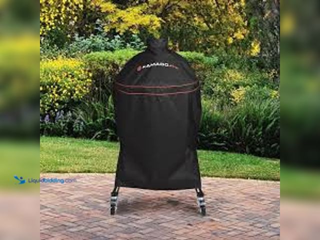 Lot 49-5483578 - Kamado Joe Classic Joe 18 in. Charcoal Grill Cover in Black. Model # KJ-GC23BWFS. Unused