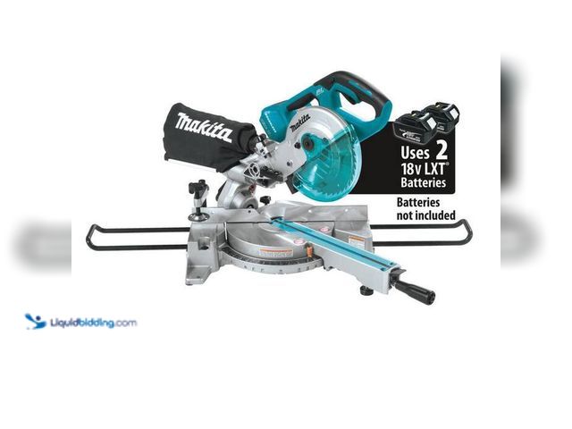 Lot 49-2024823 - Makita 18V X2 LXT Lithium-Ion 1/2 in. Brushless Cordless 7-1/2 in. Dual Slide Compound Miter Saw (To...
