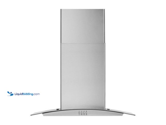 Lot 49-5408049 - Whirlpool 30 in. 400 CFM Curved Glass Wall-Mount Canopy Range Hood with light in Stainless Steel. [M...