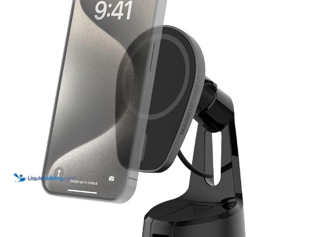 Lot 49-2026311 - Scosche MPQMWD Charge Pro Qi2 MagSafe Charger Car Mount, 15W Fast Magnetic Wireless Charging Suction...