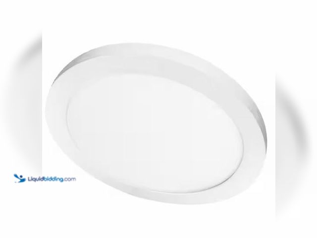 Lot 49-2000874 - Commercial Electric 15 in. 22.5-Watt Dimmable White Integrated LED 1650 Lumens Round Flat Panel Flus...