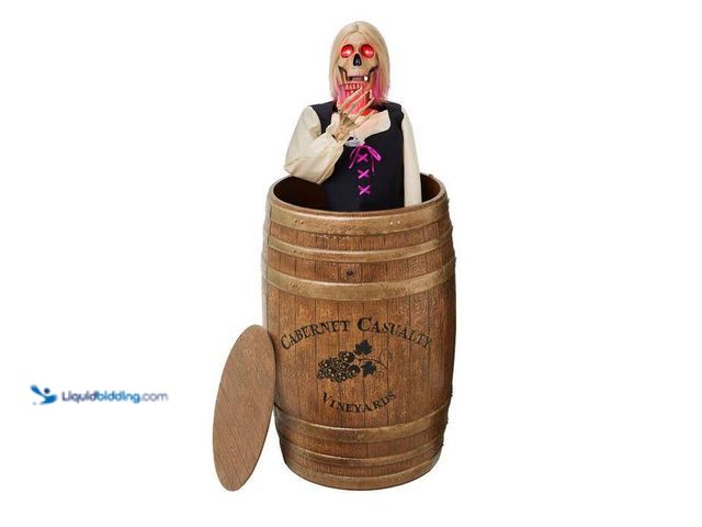 Lot 49-2024485 - Home Accents Holiday 4.5 FT Grave & Bones Animated LED Cabernet Casualty. Model # 26SV24841. MSRP $2...