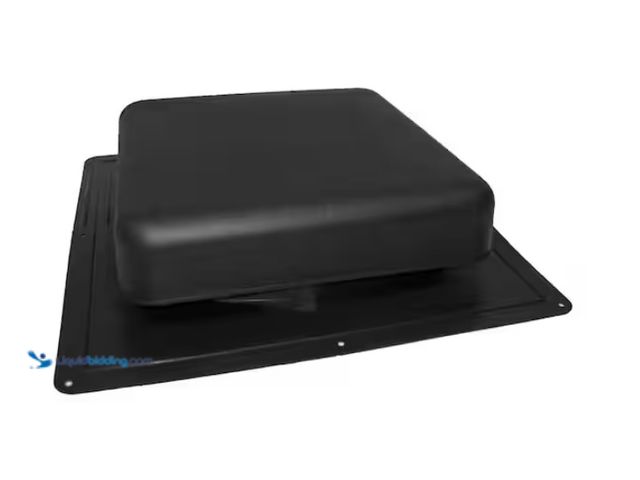 Lot 49-3613513 - Lot of (2) Master Flow 60 sq. in. NFA Black Resin Square-Top Roof Louver Static Vent, Model # RT65BL...