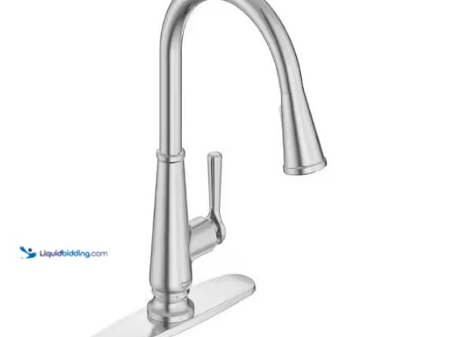 Lot 49-1624774 - American Standard Palestra Single Handle Pull Down Sprayer Kitchen Faucet with Dual Spray in Stainle...