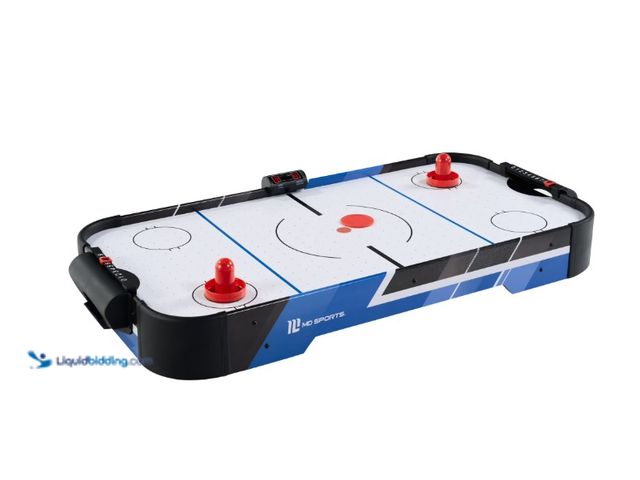 Lot 49-2026182 - Tabletop Air Hockey Arcade Game, 5-Piece Set, by MD Sports. Model #2904765020. MSRP: $49.99.  Slight...