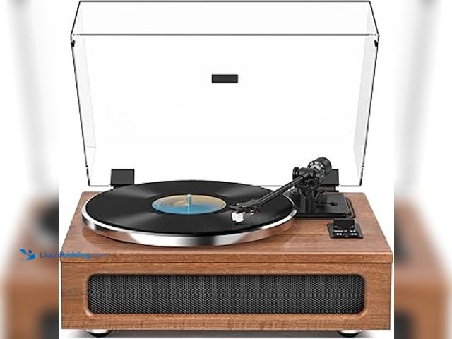 Lot 49-5479111 - All-in-One Vintage Record Player High Fidelity Belt Drive Turntable for Vinyl Records Built-in 2 Twe...