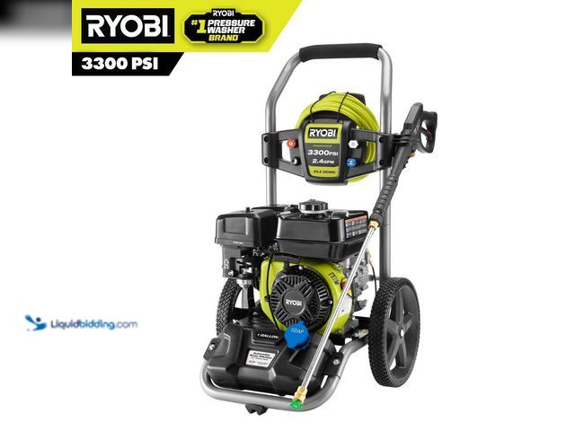 Lot 49-3566066 - RYOBI
3300 PSI 2.4 GPM Cold Water Gas Pressure Washer with 212cc Engine. Model # RY80589. Used and ...