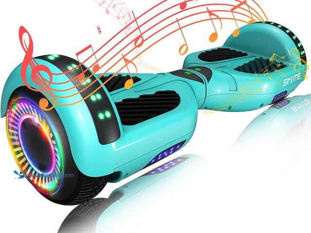 Lot 49-5556030 - SIMATE Hoverboard, Bluetooth All Terrain Hover Boards with LED Lights and APP Control, Gifts for Kid...