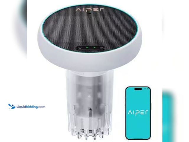 Lot 49-1625356 - AIPER HydroComm: 24/7 Water Quality Monitor for Pools, Tracks TDS, EC, pH, Temp & ORP, Solar-Powered...