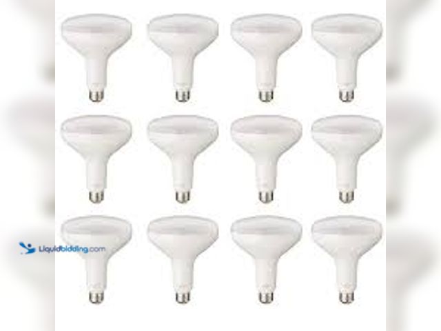 Lot 49-5407288 - 75-Watt Equivalent BR40 Dimmable LED Light Bulb Soft White (12-Pack). Unused