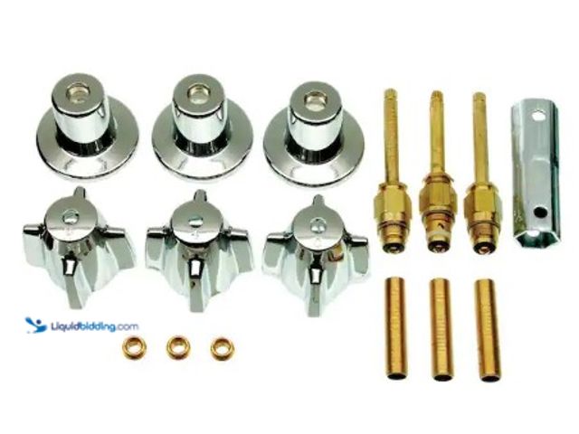 Lot 49-3631244 - DANCO Central Brass 3-Handle Tub and Shower Faucet Trim Kit in Chrome (Valve Not Included), Model # ...