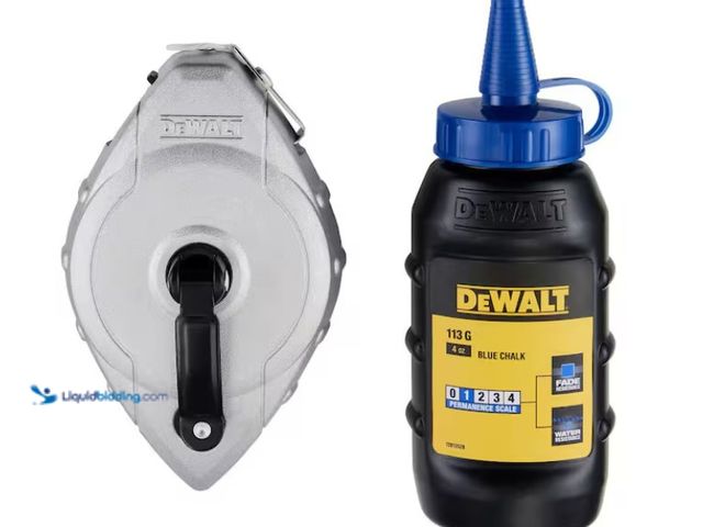 Lot 49-1607852 - Lot of (3) DEWALT 100 ft. Chalk Reel Kit with Blue Chalk, Model # DWHT48331BC, New.   Ref#HD0526