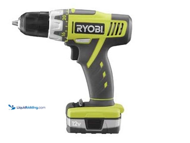 Lot 49-5552121 - Ryobi HJP002 12-volt Lithium-Ion Drill/Driver Kit. Used. Unable to test. NO battery NO charger