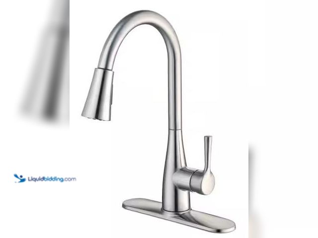 Lot 49-5490259 - Glacier Bay
Sadira Single-Handle Pull-Down Sprayer Kitchen Faucet in Stainless Steel Internet # 323...