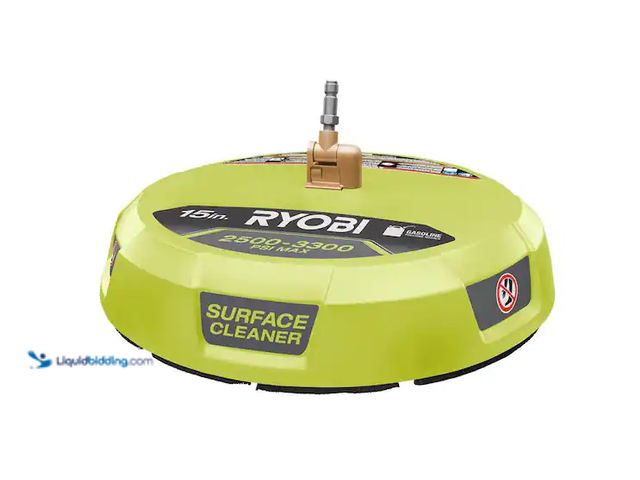 Lot 49-5545386 - RYOBI
15 in. 3300 PSI Surface Cleaner for Gas Pressure Washer, Used