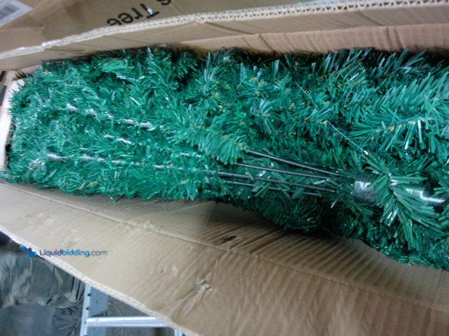 Lot 49-1542940 - 7' Green Christmas Tree, Slightly used.  Ref#HOL1113