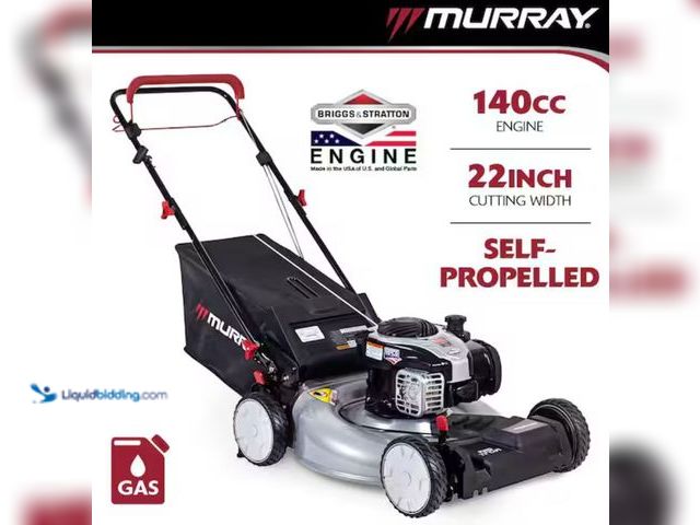 Lot 49-1623539 - Murray 22 in. 140 cc Briggs & Stratton Walk Behind Gas Self-Propelled Lawn Mower with Front Wheel Dr...