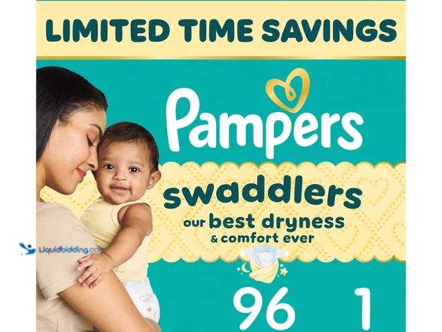 Lot 49-5545762 - Pampers Swaddlers Sensitive Disposable Diapers - Size 1 - 96ct, Factory Sealed