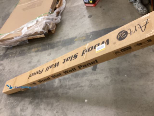 Lot 49-5486831 - Art3D Wood Slat Wall Panel Assembly Item is unused with attachments and hardware