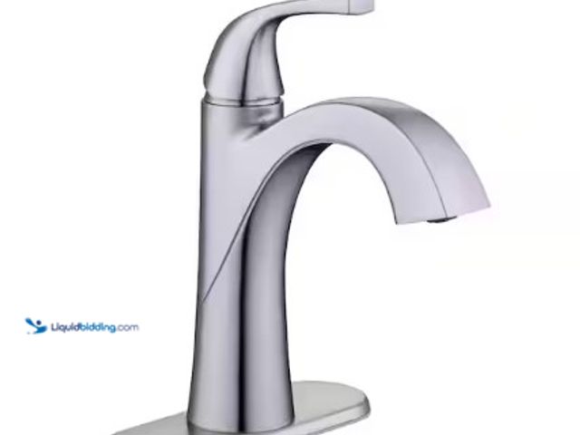 Lot 49-3631487 - Glacier Bay Atterbury Single Hole Single-Handle High-Arc Bathroom Faucet in Brushed Nickel, Model # ...