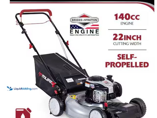 Lot 49-5545558 - Murray
22 in. 140 cc Briggs & Stratton Walk Behind Gas Self-Propelled Lawn Mower with Front Wheel D...