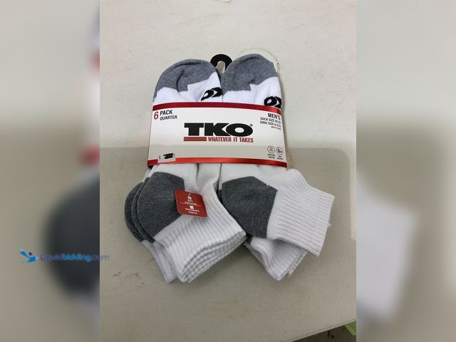 Lot 49-3609281 - Other BRAND NEW TKO WHATEVER IT TAKES MENS 6 PACK OF QUARTER SOCKS SIZE 10-13 WHITE COLOR