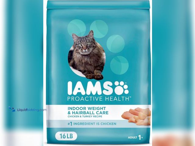 Lot 49-5416394 - IAMS Proactive Health Indoor Weight Control & Hairball Care Adult Dry Cat Food, Chicken & Turkey Rec...