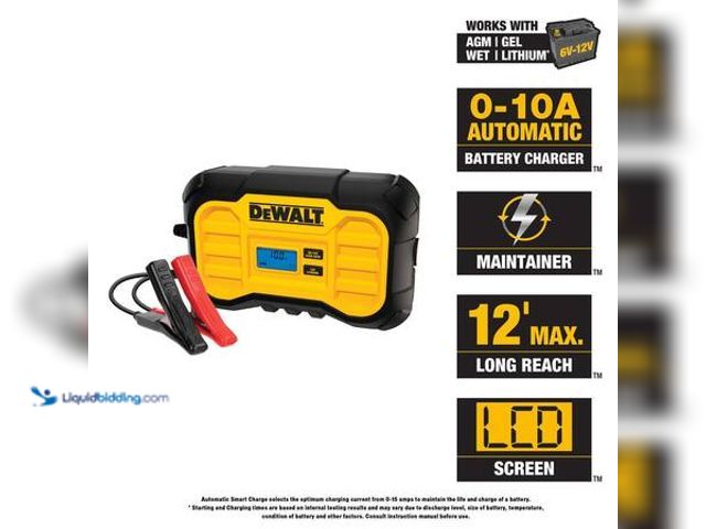 Lot 49-5554144 - DEWALT Professional 10 Amp Battery Charger, Battery Maintainer, Battery Trickle Charger Model # DXAE...