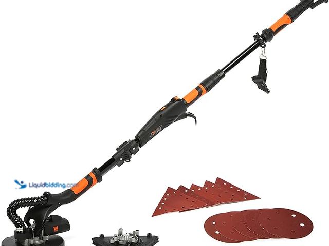 Lot 49-2001196 - WEN 5-Amp 2-in-1 Variable Speed Dual-Head Drywall Sander with 15-Foot Dust Hose, Black,  DW5084, Mod...