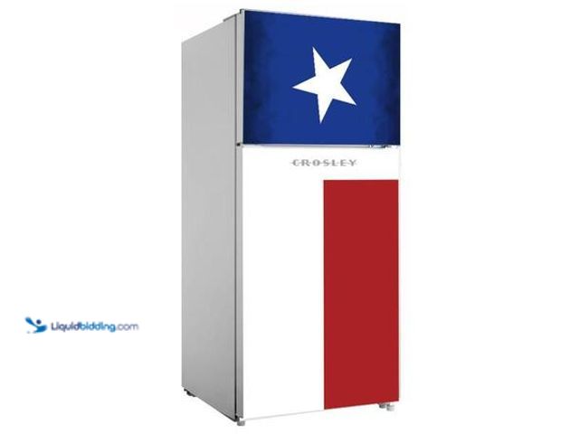Lot 49-5554119 - 7.2 cu. ft. Top Freezer Refrigerator, Crosley - Texas Salute Series Model # ARX72TXAW Used Works Scu...