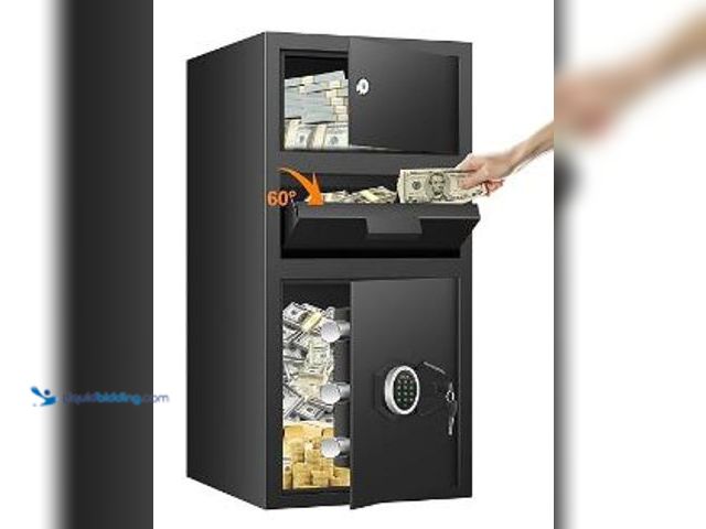 Lot 49-3464366 - 6.1 Cu ft Large Fireproof Drop Safe with Drop Slot, Anti-Theft Drop Safe for Business with Digital B...