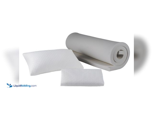 Lot 49-3617647 - Sealy Twin XL Charcoal-Infused Memory Foam Dorm Sleep Bundle with Pillow, Mattress Topper & Protecto...