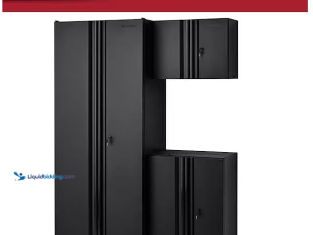 Lot 49-1632035 - Husky 3-Piece Regular Duty Welded Steel Garage Storage System in Black, MSRP $848.00, Model: GS05403...