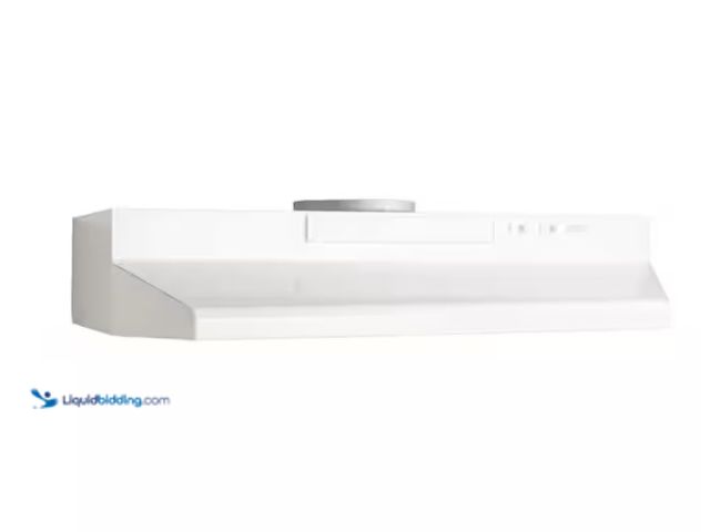 Lot 49-1570052 - Broan-NuTone F40000 24 in. 230 Max Blower CFM Convertible Under-Cabinet Range Hood with Light in Whi...