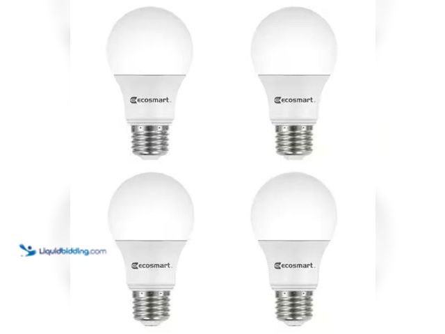 Lot 49-1623679 - Lot of (12) packs of 100-Watt Equivalent A19 Non-Dimmable LED Light Bulb Daylight (4-Pack), Model # ...