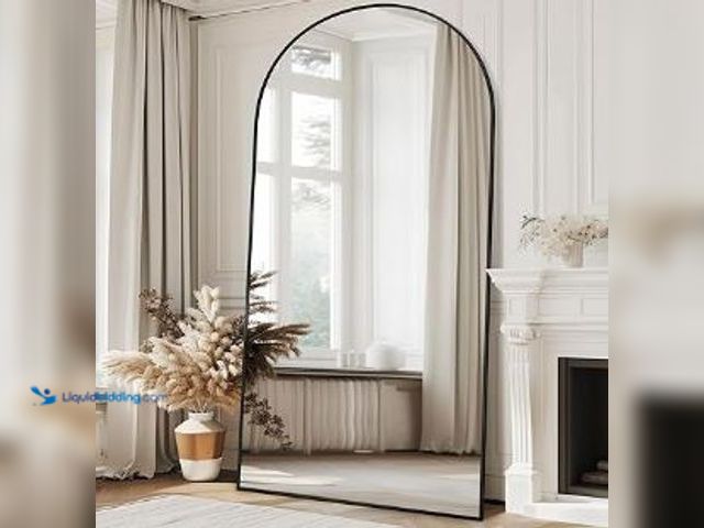 Lot 49-3464358 - Antok Full Length Mirror, 78"x3' Arched Floor Mirror, Mirror Full Length with Stand, Wall Mounted Mi...