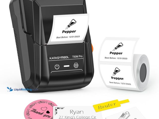 Lot 49-5543004 - SUPVAN T50M Pro Bluetooth Label Maker Machine with Tape, Wide Waterproof Label, Versatile App with 3...