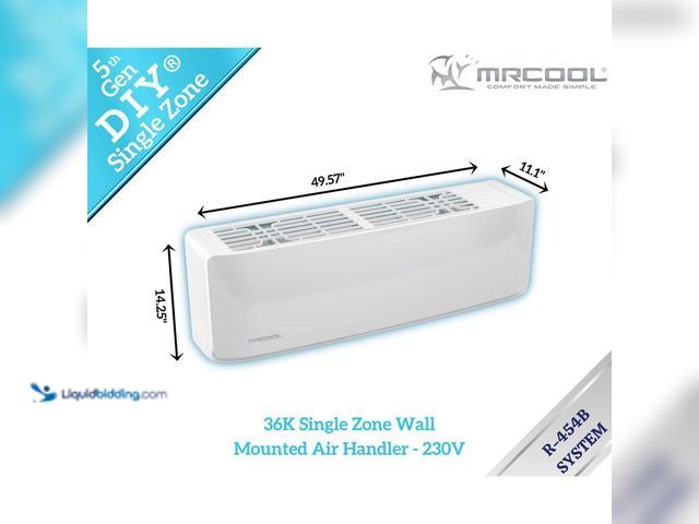 Lot 49-1630900 - MRCOOL 36k DIY 5th Generation Mini-Split Air Handler 230V R454B, Model # DIY-36-HP-WMAH-230D25-O (MS...