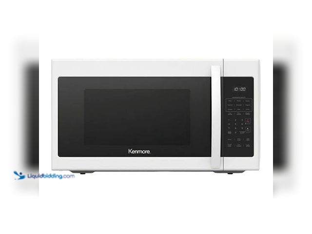 Lot 49-3565052 - Kenmore 1.1 cu ft Microwave Oven White: Child Lock, 10 Power Levels, Digital Display, Express Cook, ...
