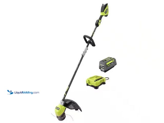 Lot 49-2005525 - RYOBI 40V HP Brushless Whisper Series 17 in. Cordless Battery Carbon Fiber Shaft String Trimmer w/ 6...