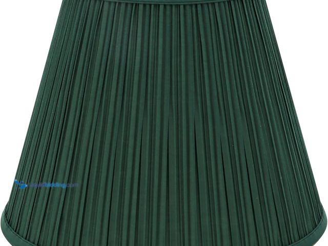 Lot 49-5462045 - Aspen Creative 33053, Hardback Empire Transitional Spider Lamp Shade, Mushroom Pleated Dark Green, 7...